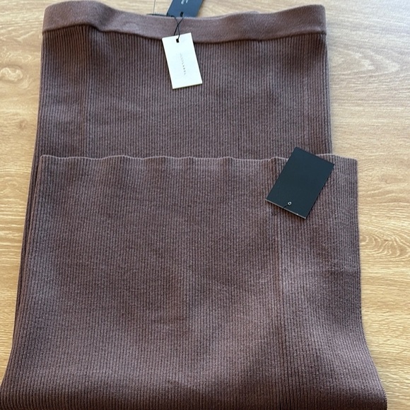 JLUXLABEL Brown Ribbed Knit Scarf - Picture 6 of 6